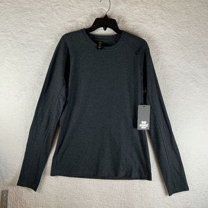 90 Degree by Reflex T-Shirt Mens Medium Gray Polyester Stretch Long‎ Sleeve 6971